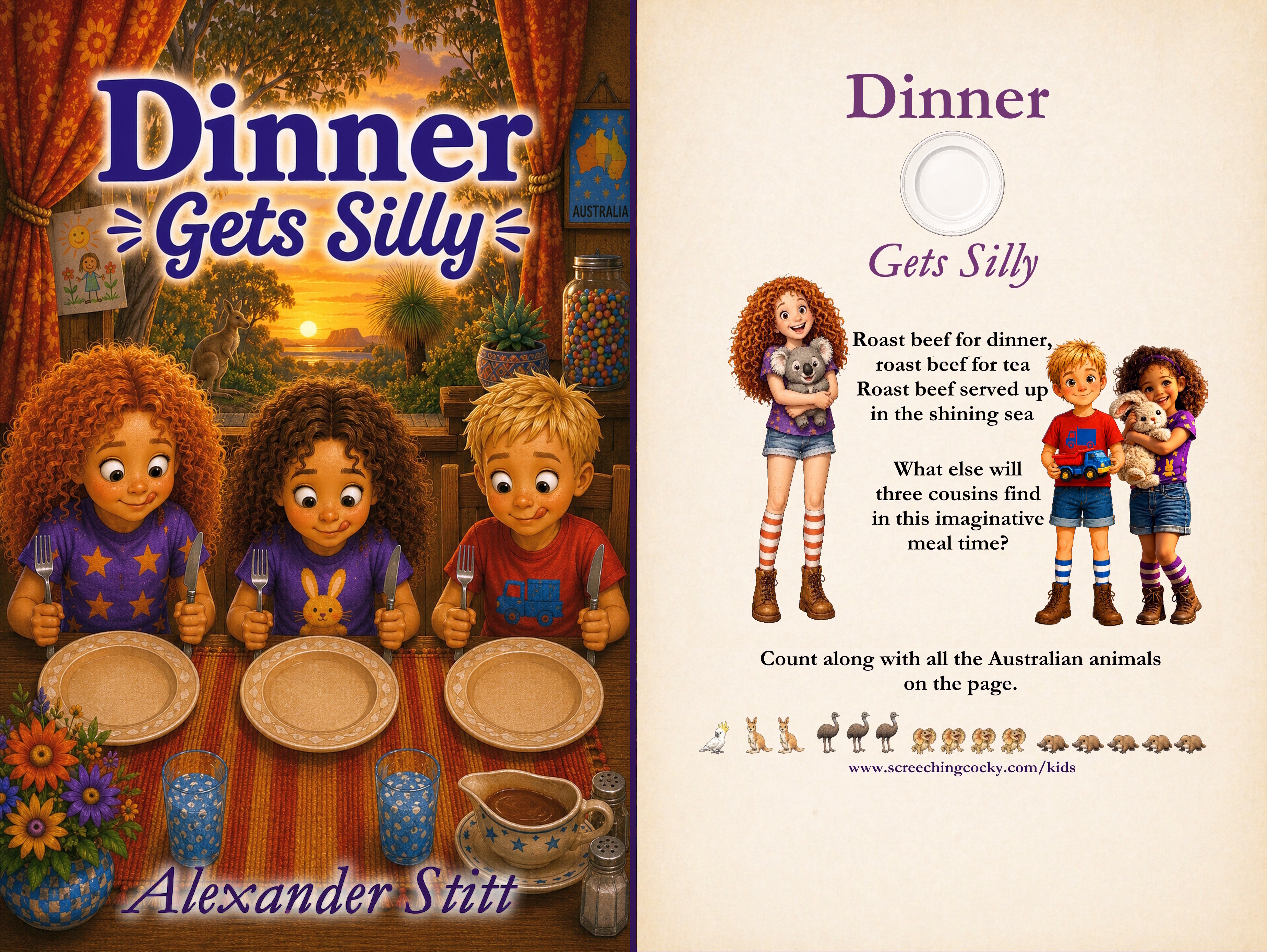 Full cover spread for Dinner Gets Silly